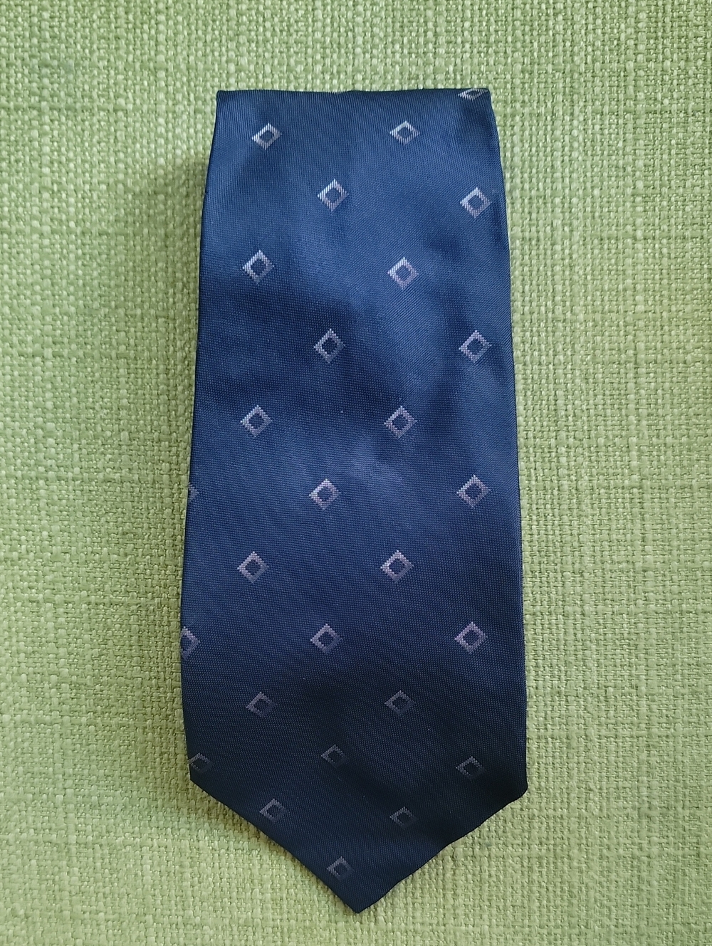 Armani Collezioni Navy Diamond Motif Men's Tie
